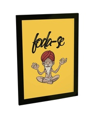 Quadro Decorativo A4 Meditação Zen Foda-se - Estilo Engraçado e Moderno - imagem 1