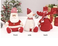 Boneco de Papai Noel ou Rena Natalina 35cm - Decoração Pelúcia Fofa para Natal - imagem 3