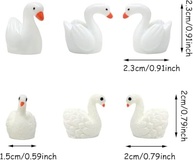 24 Estatuetas Fofas de Cisne Branco em Resina | Decoração Mesa Jardim Casa - imagem 4