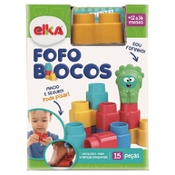Fofo Blocos Elka: 15 Peças de Diversão Segura! - imagem 1