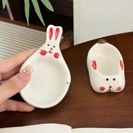 Prato de Mergulho Coelho Fofo - Design Animado em Cerâmica Resistente - imagem 3