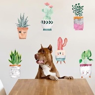 Adesivos de Parede Cactos Fofos - Decoração Moderna com Vinil de Suculentas para Quarto e Sala - imagem 2