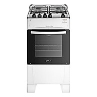 Fogão Atlas Mônaco Top 4 Bocas Branco – Potência e Design Inox - imagem 1