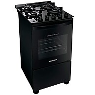 Fogão Brastemp 4 Bocas Preto com Vidro e Acendimento Automático - imagem 1