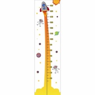 Régua de Crescimento Infantil Adesivo de Parede Foguete - Decoração e Registro de Altura para Quarto de Criança - imagem 2