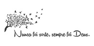 Adesivo Decorativo de Parede - Nunca Foi Sorte, Sempre Foi Deus | 1m x 32cm | Frase Inspiradora em PVC Premium - imagem 2