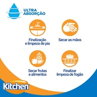 Papel Toalha Kitchen Ultra Jumbo: Kit 3x240 Folhas - imagem 2
