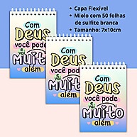 Bloquinho Anotações Cristã Motivacional 7x10cm – 50 Folhas - imagem 1