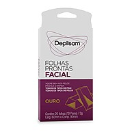 Folhas Prontas Facial Depilsam Ouro: Depilação Rápida e Prática - imagem 1