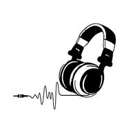 Adesivo Decorativo Fone, Som e Música - Design Moderno para Ambientes Musicais - imagem 1