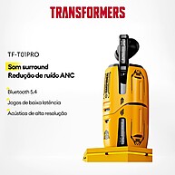 Fone Bluetooth Transformers TF-T01PRO: Som Imersivo ANC - imagem 1