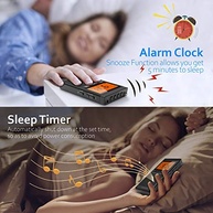 Rádio Portátil AM/FM com Tela LCD Grande, Despertador e Fone Estéreo - Recepção Impecável - imagem 4