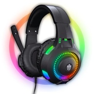 Fone De Ouvido Headset Gamer Luz Led RGB Compatível com Computador, Celular, Video Games - imagem 2