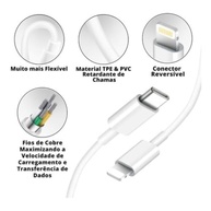Cabo Usb-C-Lightning + Fonte Carregador 25W Turbo Compatível iPhone X Xr SE 11 12 13 14 Premium LAGUS IMP. - imagem 2