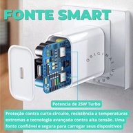 Carregador Turbo 25W USB-C p/ iPhone: Cabo Lightning Reforçado e Fonte Ultra Rápida - imagem 5