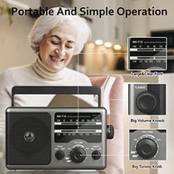 Rádio Portátil AM/FM com Alto-Falante Grande e Duas Fontes de Energia - imagem 5
