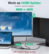 Interruptor HDMI 4K Bidirecional GANA: Conecte 2 Fontes a 1 Monitor ou 1 Fonte a 2 Monitores - imagem 3