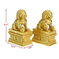 Estátuas de Leão Feng Shui MDLUU - Par de Leões Guardiões Fu Foo para Proteção, Riqueza e Boa Sorte - imagem 4