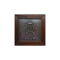 Quadro Decorativo Orixá Ogum - Moldura Escura com Relevo | Simbolo de Força e Coragem - imagem 1