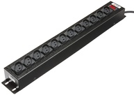 Régua Extensora Force Line 1,5m Bivolt com 12 Tomadas Tripolares para Rack - Preto - imagem 1
