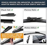 Limpadores de Pára-brisa AUTOBOO 22"+20" para Ford Mustang (2007-2021) e Lincoln MKZ (2013-2020) - Qualidade OEM - imagem 4