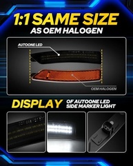 Luzes de LED Laterais AUTOONE para Ford Mustang 2024-2025: Upgrade Brilhante e Durável - imagem 5