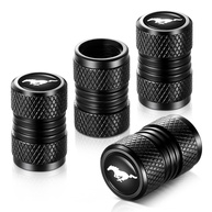 Tampas de Válvula de Pneu Premium para Ford Mustang e Veículos Universais - Proteção e Estilo (Preto - 4 Peças) - imagem 1