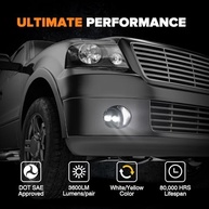 Faróis de Neblina LED Dupla Cor para Ford F150 2006-2014: Branco/Amarelo - Visibilidade Superior - imagem 4