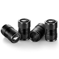 Tampas de Válvula de Pneu Premium para Ford Mustang e Veículos Universais - Proteção e Estilo (Preto - 4 Peças) - imagem 5