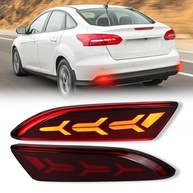 Kit Luz de Neblina LED Traseira Completa Ford Focus 2012-2018: Freio, Seta e DRL Sequencial (Vermelho) - imagem 1
