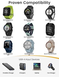 Carregador Garmin Lily/Lily 2 e Forerunner 35-735XT: Cabo USB 1m Rápido e Seguro - imagem 3