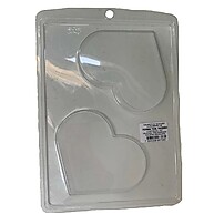 Forma de Acetato Coração 2 Cavidades Crystal – Perfeita para Bombons! - imagem 1