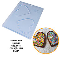 Forma de Chocolate Coração em Placa 9941 - Acetato Transparente - imagem 1