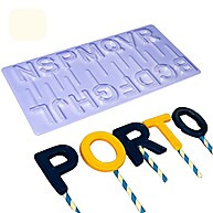 Forma de Modelagem Alfabeto Acetato Porto Pirulito P852 - imagem 1