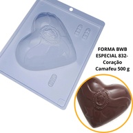 Forma de Silicone Coração Camafeu 500g - BWB - imagem 1