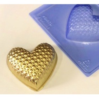 Forma de Silicone Coração Matelassê: Chocolates Perfeitos! - imagem 1