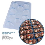 Forma de Silicone Ovo Liso 50g - Ref 3614 SP 846 Premium - imagem 1