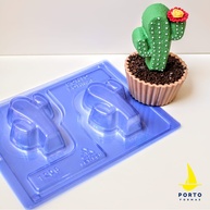 Forma de Silicone para Cactos - P1206 com 3 Partes - imagem 1