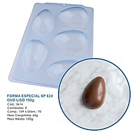 Forma de Silicone para Chocolate Ovo Liso 150g - imagem 1