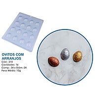 Forma Ovitos 210 com Arranjos em Acetato BWB para Chocolates - imagem 1