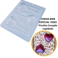 Forma Pirulito Coração Lapidado: Amor em Chocolate! - imagem 1