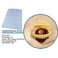 Forma Silicone Concha: 15 Cavidades Profissional - imagem 1