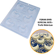 Forma Trufa Meia Lua 22g – Chocolate Perfeito em 3 Partes - imagem 1