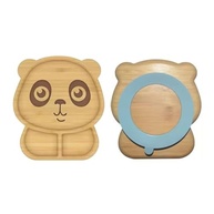 Prato em Bambu Formato Urso com Divisórias e Ventosa Azul - Seguro e Sustentável para Refeições Divertidas - imagem 5