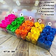Forminhas de Doces Neon: Kit 200 Cores Vibrantes! - imagem 1