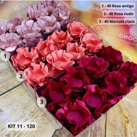 Forminhas para Doces Finos: Kit 120 Paleta Marsala - imagem 1