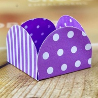Forminhas para Doces Lilás: Poá e Listrado! - imagem 1
