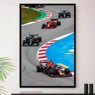 Quadro Decorativo Fórmula 1 Curva do S - Moldura Premium A4 23x33cm - imagem 2
