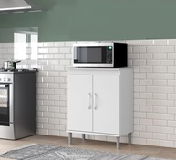 Gabinete Balcão Multiuso para Cozinha com 2 Portas - Ideal para Forno Micro-ondas - imagem 2