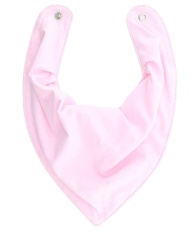 Babador Bandana Impermeável Rosa Bebê - Malha Toque de Pêssego com Forro Protetor - imagem 1